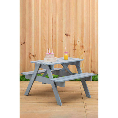 Grey Finish Wood Kids Picnic Bench | Brighton
