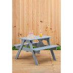 Grey Finish Wood Kids Picnic Bench | Brighton