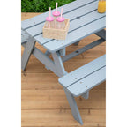 Grey Finish Wood Kids Picnic Bench | Brighton