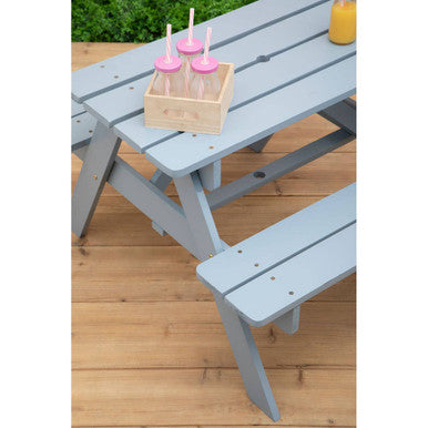 Grey Finish Wood Kids Picnic Bench | Brighton