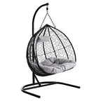 Black Rattan Effect Double Hanging Chair | Goa