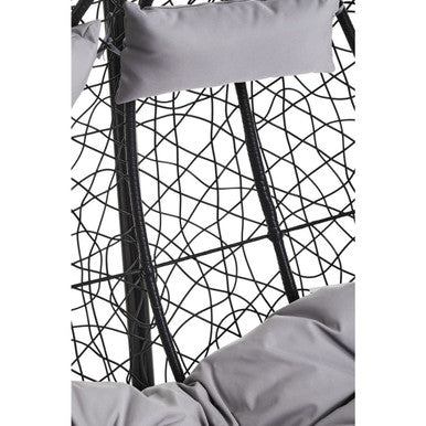 Black Rattan Effect Double Hanging Chair | Goa