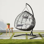 Black Rattan Effect Double Hanging Chair | Goa