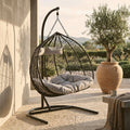 Black Rattan Effect Double Hanging Chair | Goa