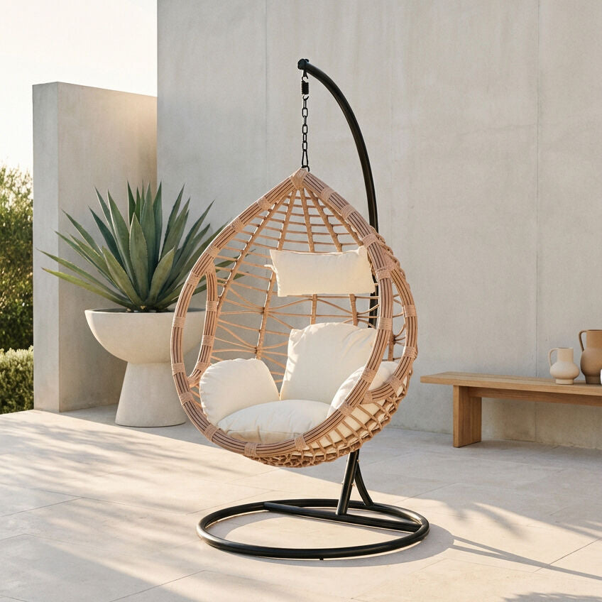 Natural Rattan Effect Hanging Chair | Goa