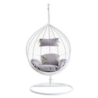 White Rattan Effect Hanging Chair | Goa