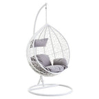 White Rattan Effect Hanging Chair | Goa