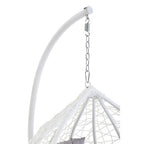 White Rattan Effect Hanging Chair | Goa