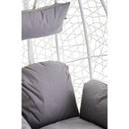 White Rattan Effect Hanging Chair | Goa