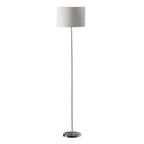 Chrome Floor Lamp with Cream Shade | Forma