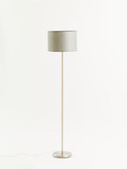 Chrome Floor Lamp with Cream Shade | Forma