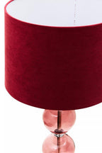 Burgundy Suede Effect Shade Table Lamp | Mistro
