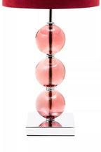 Burgundy Suede Effect Shade Table Lamp | Mistro