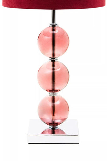 Burgundy Suede Effect Shade Table Lamp | Mistro