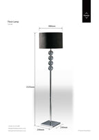 Black Suede Effect Shade Floor Lamp | Mistro