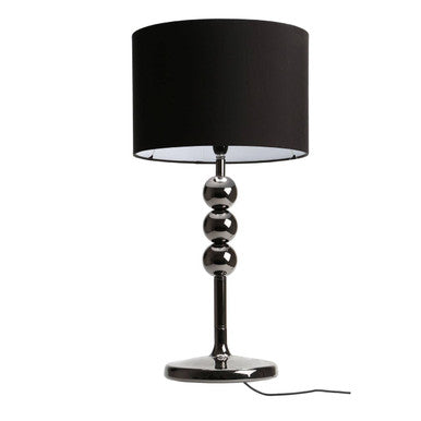 Gunmetal and Black Table Lamp with Ball Design | Friedman