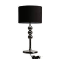 Gunmetal and Black Table Lamp with Ball Design | Friedman