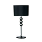 Gunmetal and Black Table Lamp with Ball Design | Friedman