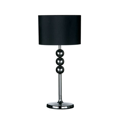 Gunmetal and Black Table Lamp with Ball Design | Friedman