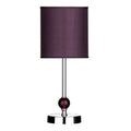 Chrome Table Lamp with Purple Shade | Evaine