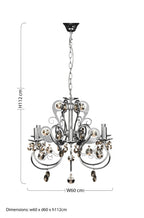 6 Arm Crystal Chandelier | Dana