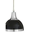 Black Shade and Chrome Pendant Light | Jasper