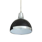 Black Shade and Chrome Pendant Light | Jasper