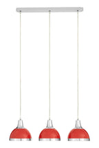 Red Shade and Chrome Pendant Light | Jasper