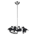 Black Shade and Chrome 4 Light Pendant Light | Jasper