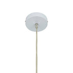 White Finish Pendant Light with Chrome Detail | Jasper