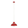 Red Finish Pendant Light with Chrome Detail | Jasper