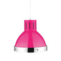 Hot Pink and Chrome Bell Shaped Pendant Light | Jasper