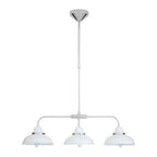 White and Chrome 3 Light Pendant Light | Jasper