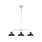 Black and Chrome 3 Light Pendant Light | Jasper