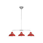 Red and Chrome 3 Light Pendant Light | Jasper