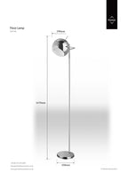 Chrome and White Inside Floor Lamp | Osborn