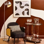 Chrome and White Inside Floor Lamp | Osborn