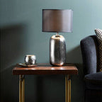 Chrome Finish Ceramic Base Table Lamp | Regents Park