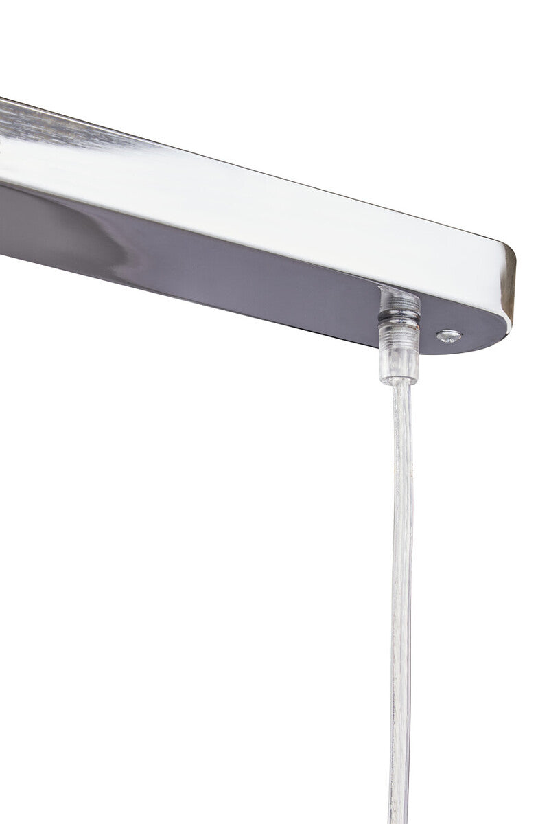 Three Shutter Blue and Chrome Shade Pendant Light | Vermont