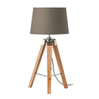 Tripod Table Lamp with Light Wood Base | Hadson
