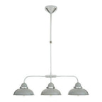 3 Shades Light Grey and Chrome Pendant Light | Jasper