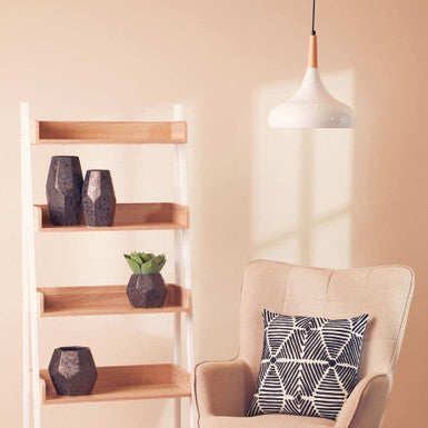 White Curved Pendant Light | Stockholm