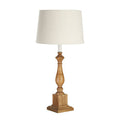 Candle Table Lamp with Wooden Square Base | Emely