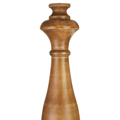 Candle Table Lamp with Wooden Round Base | Emely