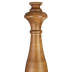 Candle Table Lamp with Wooden Round Base | Emely
