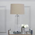 Table Lamp With Stone Linen Shade | Alona