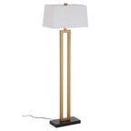 White Fabric Floor Lamp | Leora