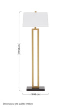 White Fabric Floor Lamp | Leora
