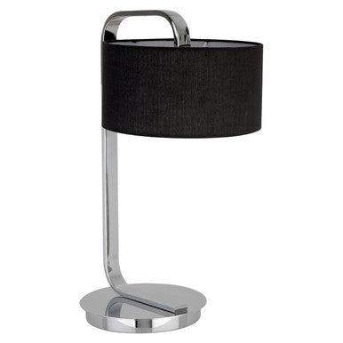 Black and Chrome Table Lamp | Leyna