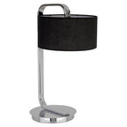 Black and Chrome Table Lamp | Leyna